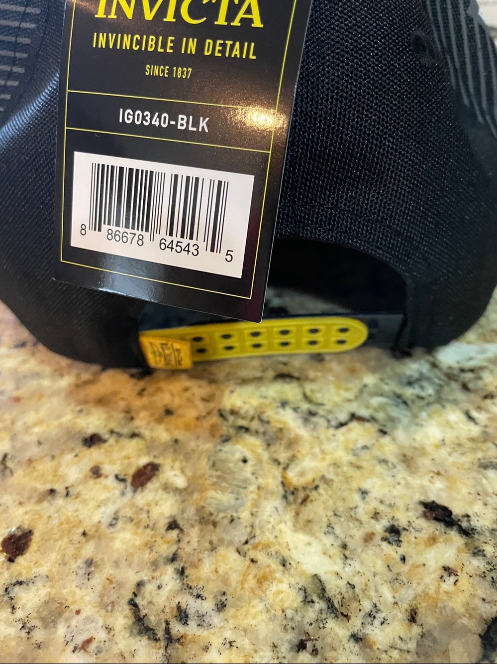 Invicta Black & Neon Yellow Racing Cap - Picture 4 of 4